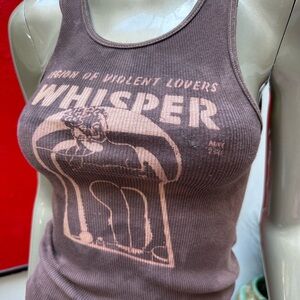 ⚡️LEGION OF VIOLENT LOVERS distressed WHISPER retro graffiti brown tank M